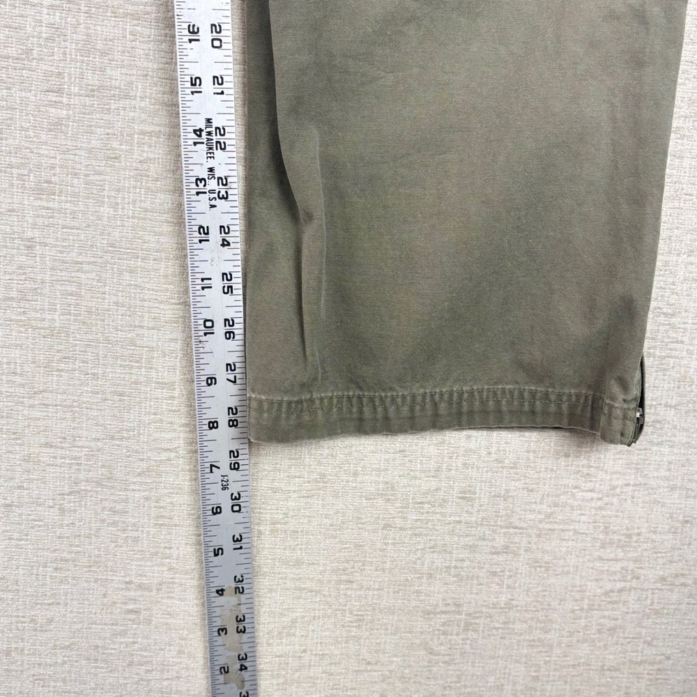 Gander Mountain Mens 36x30 Convertible Cargo Pants Olive Green Y2K Zip Off Leg - Picture 8 of 9